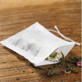 100 Bolsitas para te cierra fácil vacías para te 10x15cm infusor infusión de hierbas sueltas telas filtro no tejidas con cordón bolsas desechables