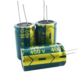 YUNGUI 5pcs 100uF 400V Capacitor,Electrolytic Capacitors 400V,100uF Aluminum Capacitors High Frequency Industrial Electrical Capacitors for DIY Soldering Electronic Projects 18x30MM
