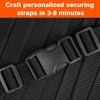 1" Webbing, 10 Yards, Black, Strap Set for Outdoors Indoors