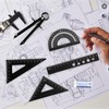 Metal Compass Geometry Set, Aluminum Alloy Protractor Set with Protractor,