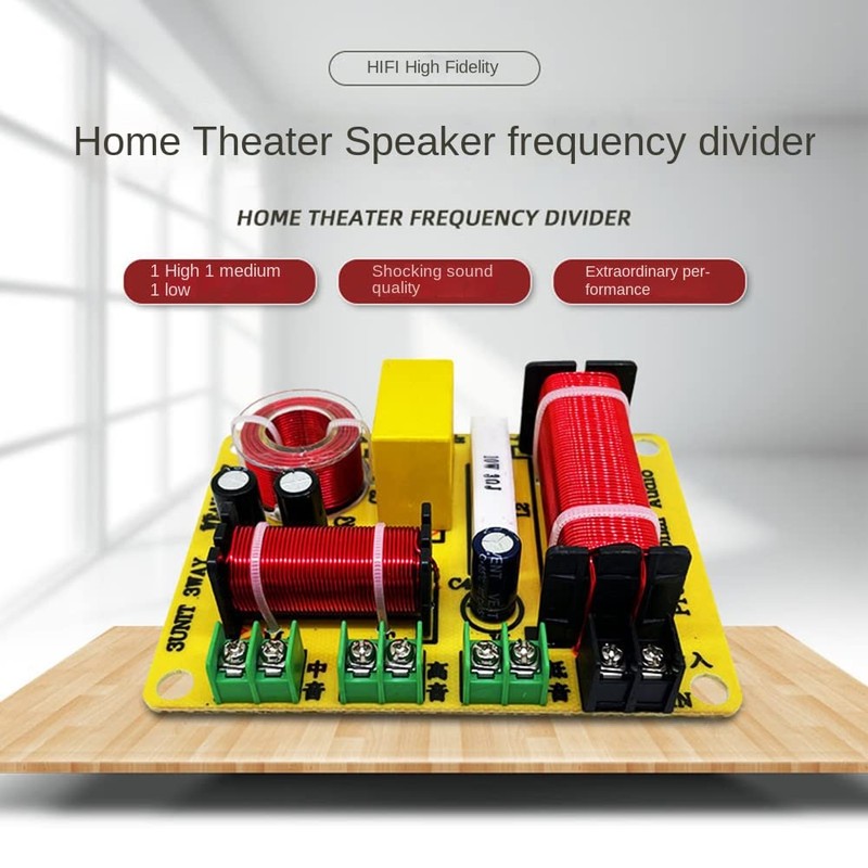 KJKVIVH 3 Way Speaker Frequency Divider 300W HiFi Crossover Filter