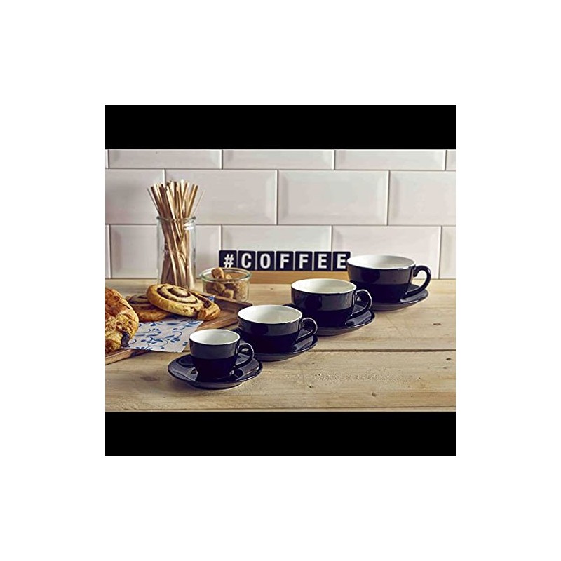 Genware Royal Bowl Shaped Cup Black 6oz / 170ml