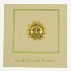 Jim Clift Design Sun Face Gold Lapel Pin - 1