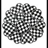 18 pcs Heart Iron on Patches, Classic Black White Checkered