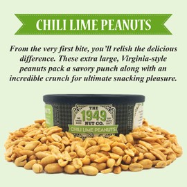The 1949 Nut Co. Chili Lime Virginia Style Peanuts | Oil Roasted Fried Spicy with a Unique Crispy Crunch Extra-Large, Hand-Cooked in USA an Old Family Recipe, 20 oz., Large Can