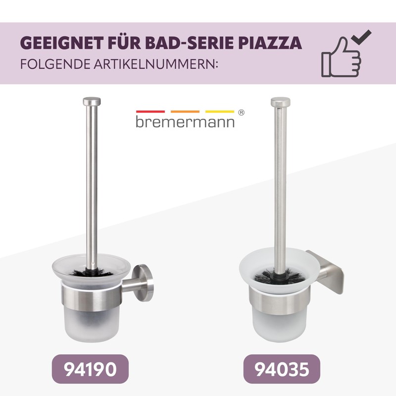 Bremermann® Piazza Bathroom Range/LUCENTE – Toilet Brush Stainless Steel Handle