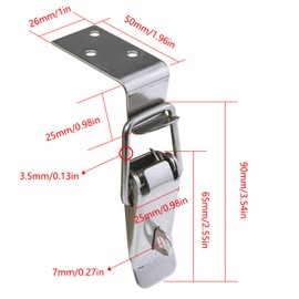 JianLing 90 Degrees Tool Box Hood Locks Latches Stainless Steel Cabinet Trunk Trailer Tool Box Door Hood Locks Latches