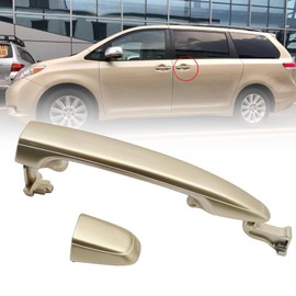 FZJDSD Rear Left or Right Sliding Gold Door Handle Compatible with Toyota Sienna 2004 2005 2006 2007 2008 2009 2010 Replace 69213-08020 69227-08040