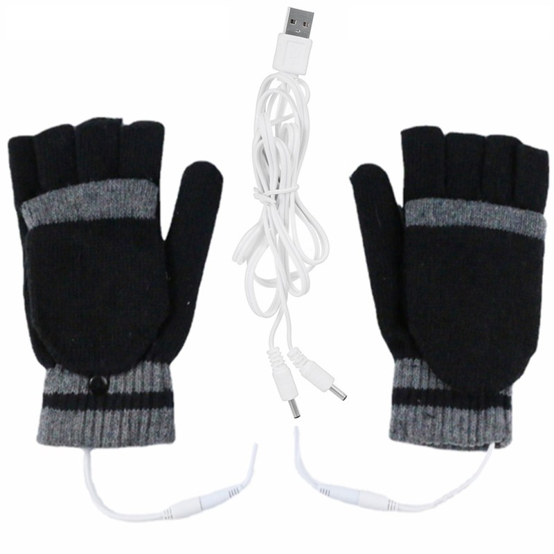 USB Heated Gloves for Men Women Winter Warm Laptop Gloves