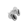 Coffee Bean 925 Sterling Silver Stud Earrings