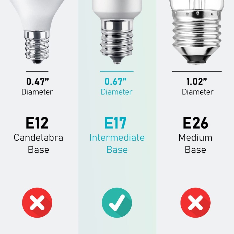 Maelsrlg E17 Intermediate Base LED Bulb, 6W (60 Watt Equivalent)