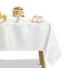 Horbaunal Ivory Satin Tablecloth 54 x 54 Inches Square Table