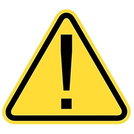 Samunshi® Warning Triangle Warning Sticker 8 x 7 cm Multi-Coloured