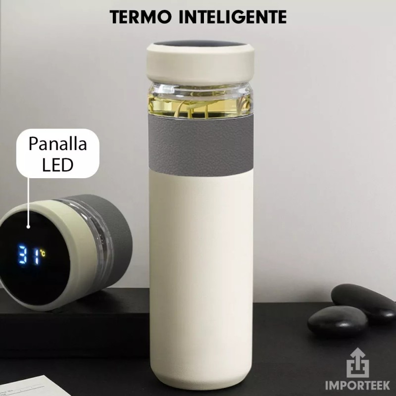 Importeek 10pz Termo Digital Lector Temperatura Acero Filtro Te 480ml