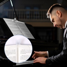 HJZHII 2Pcs Book Clips, Book Weight Page Holder, Transparent Book Clips to Hold Book Open Portable Reading Book Page Holders for Office Home Teachers Students Book Lovers Reading Fixing Book (White)