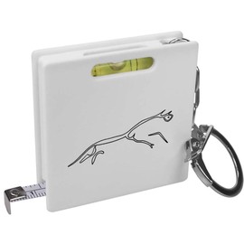 Azeeda 'Uffington White Horse' Keyring Tape Measure/Spirit Level Tool (KM00008549)