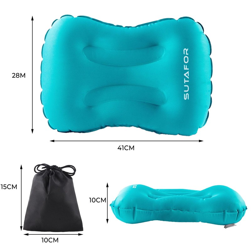 SUTAFOR Inflatable Camping Pillow, Ultralight Travel Pillow, Inflatable Beach Pillow,