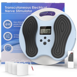 Rechargeability Circulation Blood Booster for feet and Legs, TENS & EMS foot massagers for pain and circulation, Relieve Foot Pain, Fight Fatigue and Soreness, Reduce Swelling, 12 Modes & 20 Levels