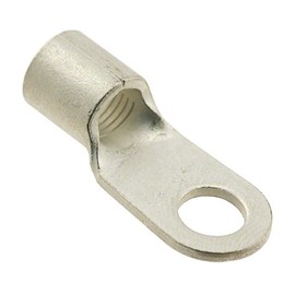 TE Connectivity/AMP Brand, 321598-100Pack, Ring Terminal Connector - 1/4 Stud - 0.057 (1.45mm) Thickness - 0.468 (11.89mm) Outer Width - 6 AWG - Non-Insulated - Crimp Termination.