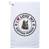 Golf Towel I Love My Scottish Terrier Dog Style A