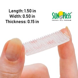 CANOPUS EZ Pass/I-Pass/SunPass Mounting Strips: Dual Lock Tape, Ezpass Tag Holder, Reclosable Fastener, Adhesive Peel-and-Stick Strips (4 Sets - 8 Pcs) with Cleaning Prep Pad (2 Pcs)