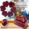 SHOPUKASA | Wooden Heart Shaped Coasters Set of 6 |