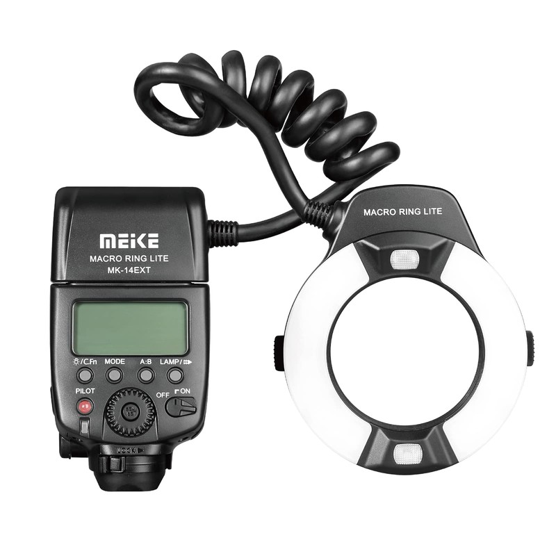 Meike MK-14EXT-C E-TTL Macro Ring Lite Flash with LED AF