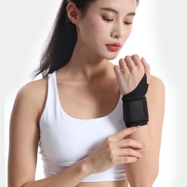 Ventilated Air Hole Wrist Support Lightweight Brace Unisex Black/ONE 2ea