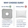 Ear Piercing Pillow for Side Sleepers with Comfort Hole (Gray)