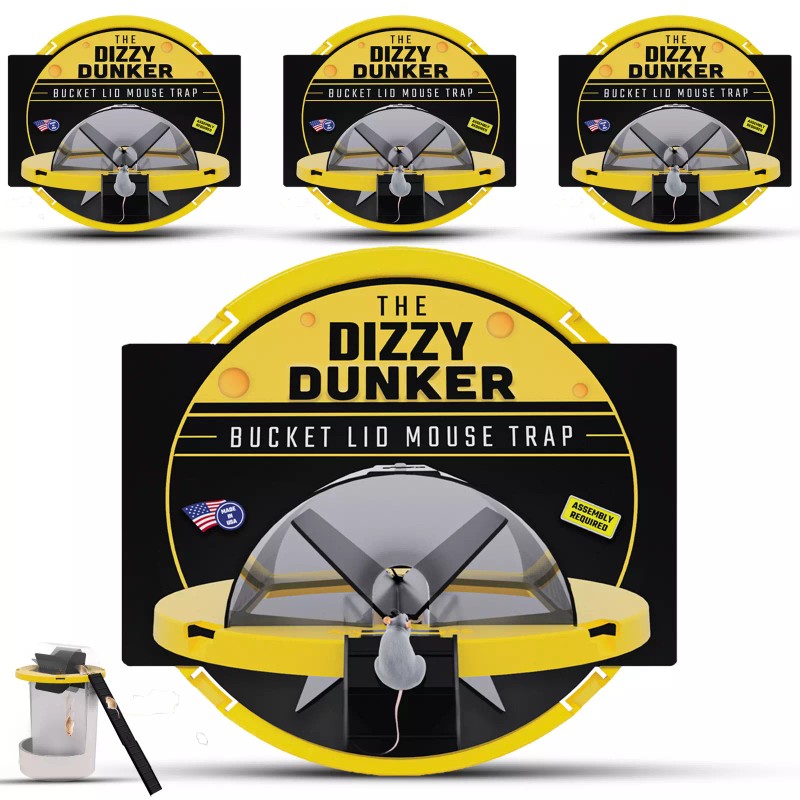 RinneTraps | 4 Pack | Dizzy Dunker Bucket Lid Mouse