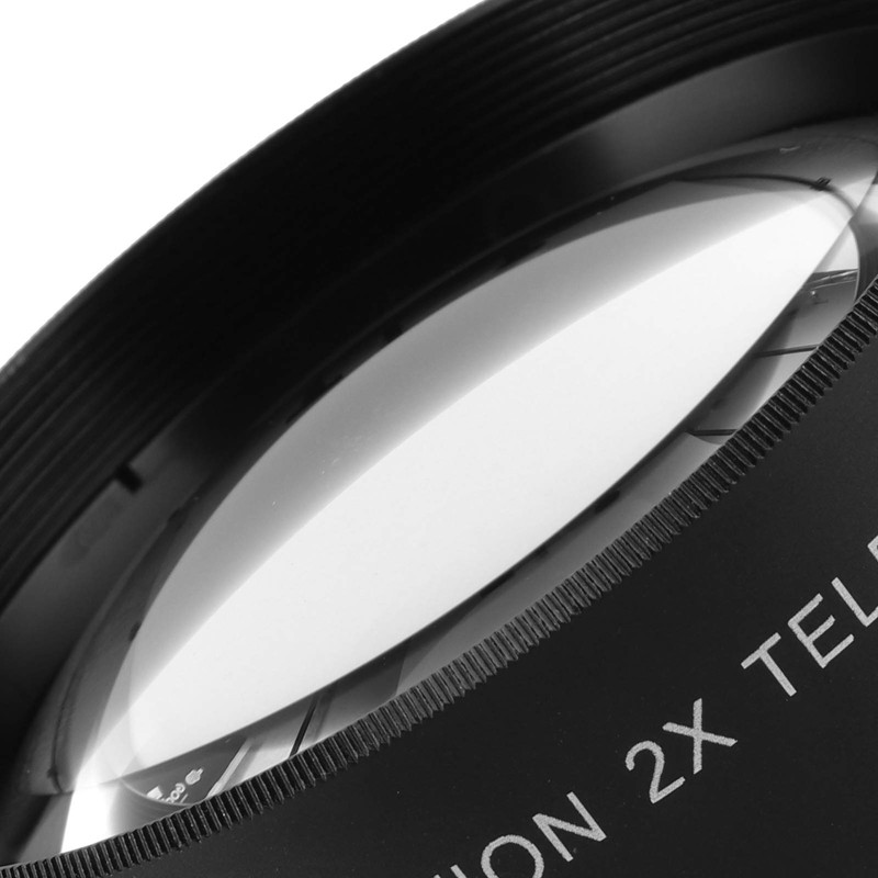 55mm 2X Camera Magnification Lens,Alloy 2X Telephoto Optical Glass Lens,