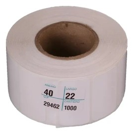 Etiqueta Termica Directa 40 X 22mm Rollo 1000pzas