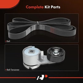 A-Premium Engine Serpentine Belt Drive Kit Compatible with Ford Mustang1981-1982/1984-1985 & Lincoln Mark VII 1990-1992 & Mercury Capri 1982/1984-1985 - 4.2L 5.0L
