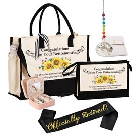 Retirement Gift for Woman Boss Manager Leader Essential Retired Lady Stuff Tote Bagfarewell Farewell Gifts for Coworkers Retirement Sash Happy Retirement Party Decorations Set.