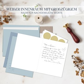 BIROYAL 12 Thank You Cards Set, Blank Thank You Card for Birthday, Farewell, Thank You (Parents, Friends, Colleagues, Teachers) - Includes 12 Envelopes & Golden Stickers for Office, School