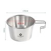 S369 Outdoor Stainless Steel Sierra Bowl 600ml Large Capacity Picnic