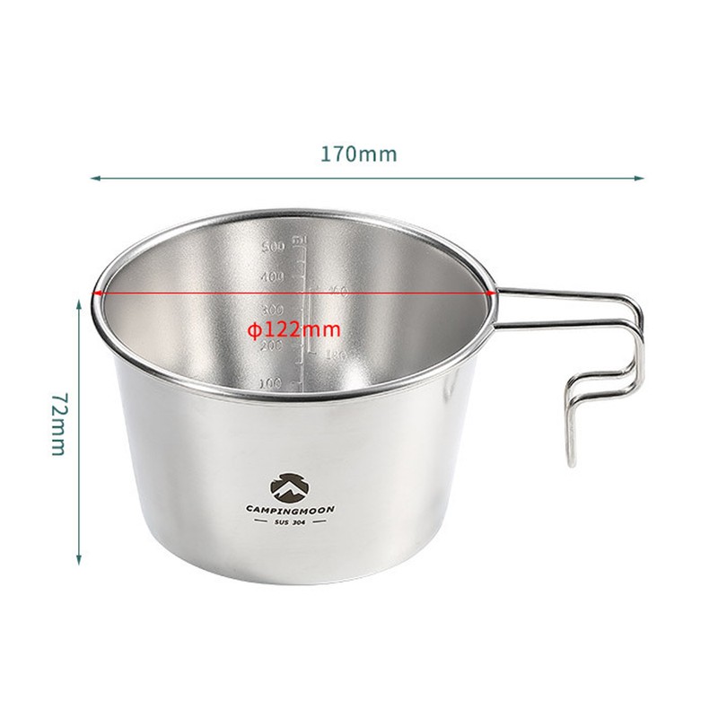 S369 Outdoor Stainless Steel Sierra Bowl 600ml Large Capacity Picnic