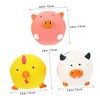 VILLFUL 3pcs Interactive Dog Teething Funny Animal with Squeak Sound