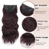XFSRG 55cm Hair Extensions Clip In Extensions 4 Stück Echthaar