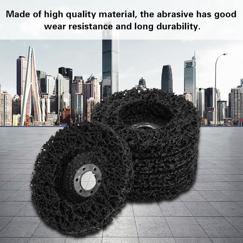 5Pcs 100mm Poly Strip Wheels, Angle Grinder Wheels Paint Rust