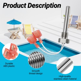 Funmit 42002-0024S Stack Flue Sensor Replacement for Pentair Spa Heater Elecrical System and Sta-Rite MasterTemp Max-E-Therm Pool