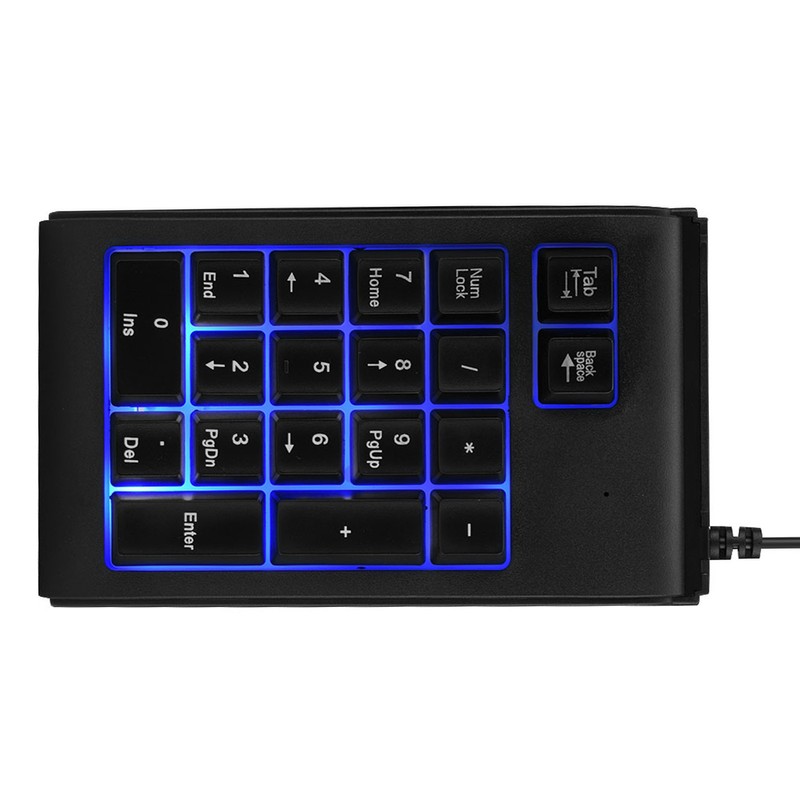 19-key 3-Color USB Numeric Keypad Mechanical Touch Feeling 10 Million