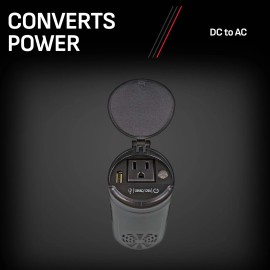 Schumacher XI15 150 Watt DC to AC Cup Power Inverter with (1) 120V AC Outlet, (1