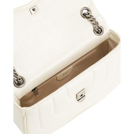 JW PEI Tina - Bolso cruzado con cadena acolchada, Marfil