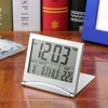 Uadme Kleine Digitaler Reisewecker, Tragbare Mini-LCD-Display-Uhr mit Hintergrundbeleuchtung Kalender Temperatur-Snooze