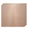 Aluminum Peel and Stick Backsplash Panels - 3"x6" Brushed Copper