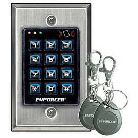 YBS Seco-Larm SK-1131-SPQ Access Control Keypad, Built-in Proximity Reader, 1,200 Users, 3 Outputs, Indoors with Two Key Fob Proximity Tags