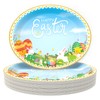 Disposable Easter Paper Plates, 36-Count Large Heavy Duty Oval Dessert