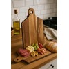 Acacia Wood Charcuterie Board with Handle – 17x11 Rustic Serving