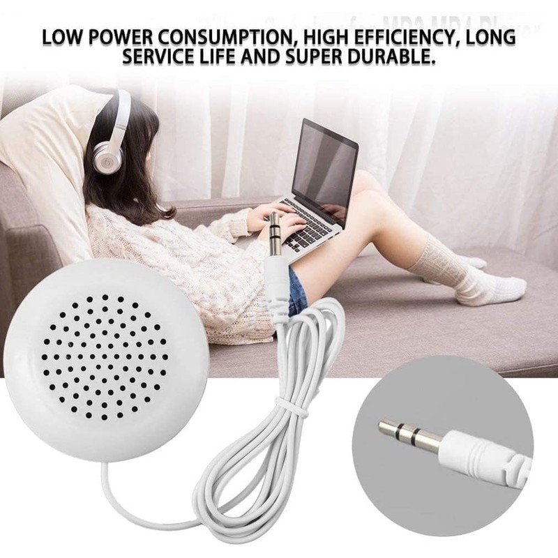 Pillow Speaker, Portable 3.5mm Mini Pillow Stereo Outdoor Speaker for